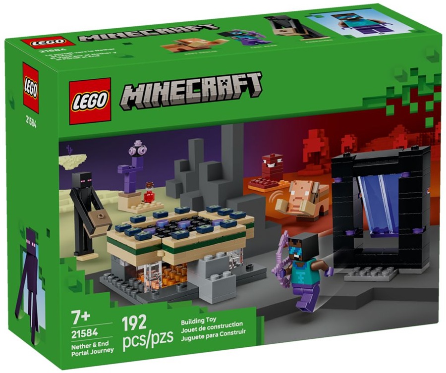 21584 Klocki Lego Minecraft Podróż przez portal Netheru i Kresu 192 elementy