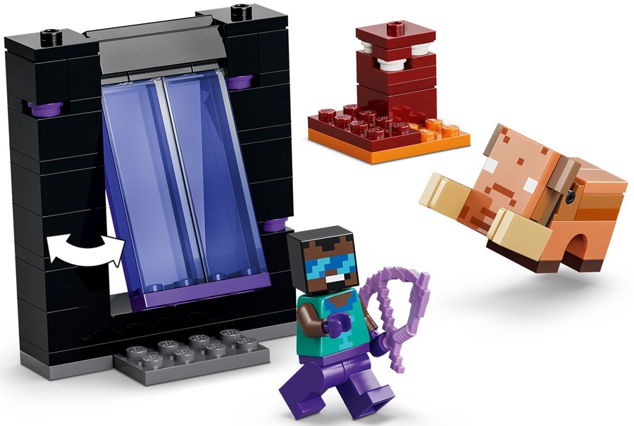 21584 Klocki Lego Minecraft Podróż przez portal Netheru i Kresu 192 elementy