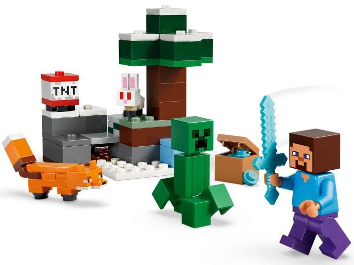 21583 Klocki Lego Minecraft Przygoda Steve’a w tajdze 79 elementów 