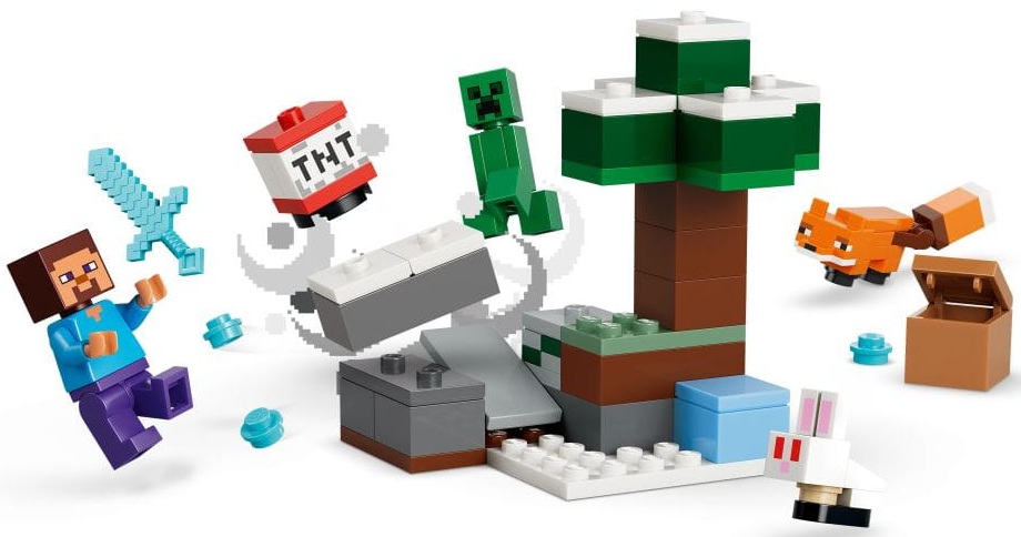 21583 Klocki Lego Minecraft Przygoda Steve’a w tajdze 79 elementów 