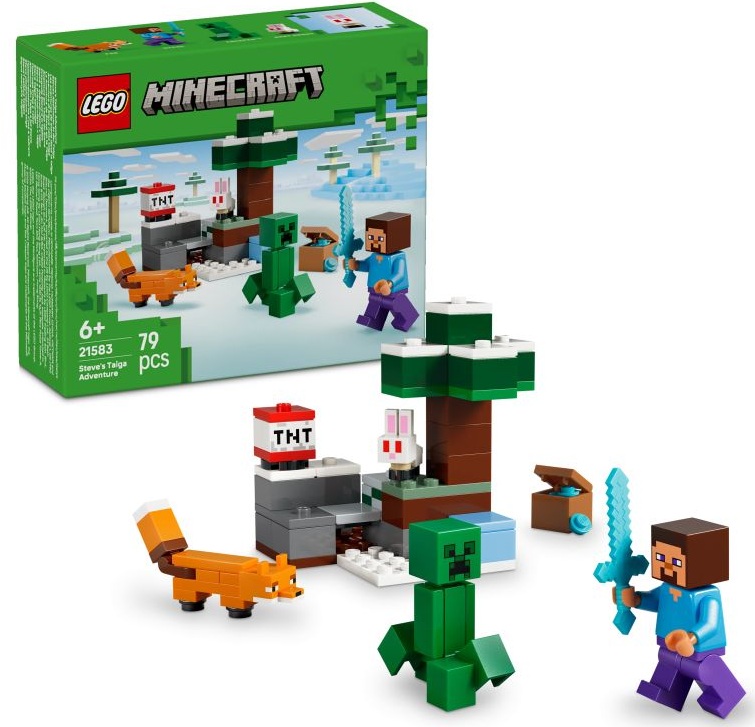21583 Klocki Lego Minecraft Przygoda Steve’a w tajdze 79 elementów 