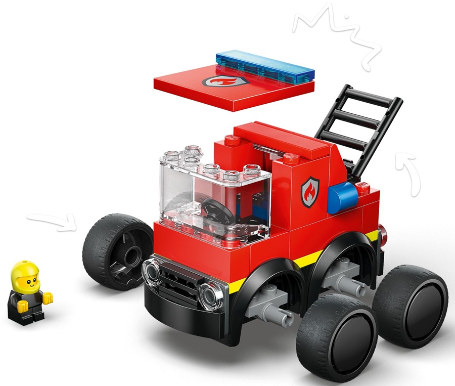 60482 Klocki Lego City Rides Pojazdy: Wóz strażacki 67 elementów 