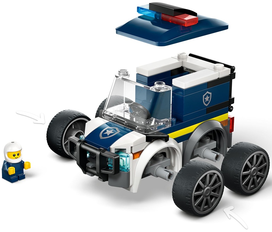 60481 Klocki Lego City Rides Pojazdy: Ciężarówka policyjna 71 elementów 