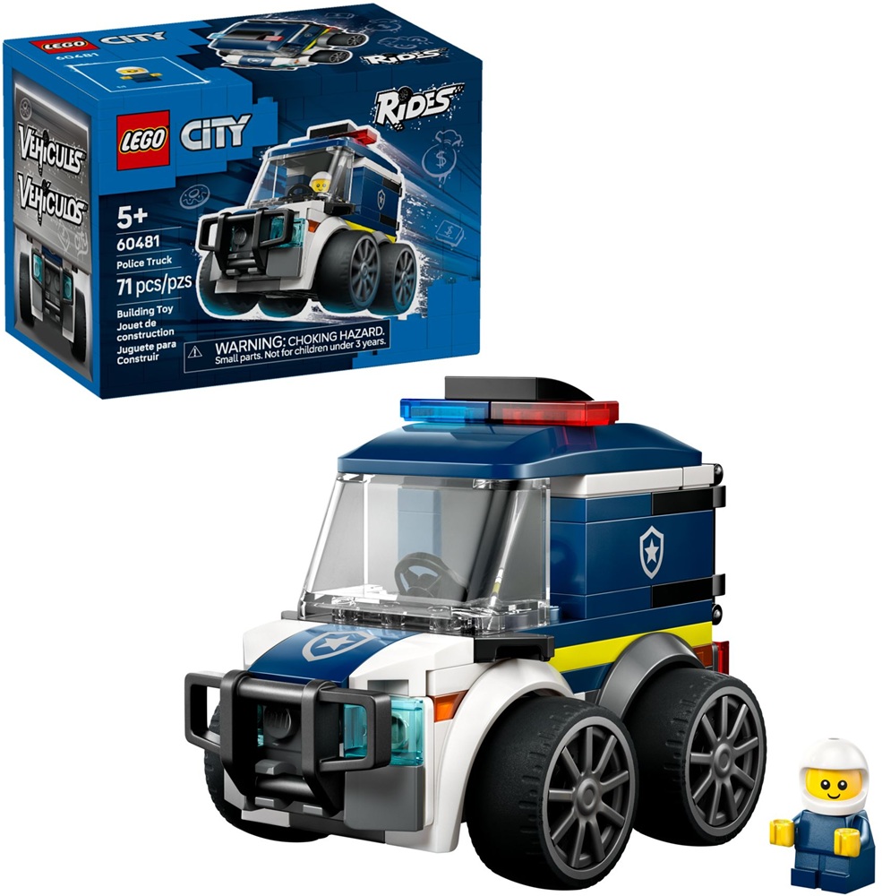 60481 Klocki Lego City Rides Pojazdy: Ciężarówka policyjna 71 elementów 