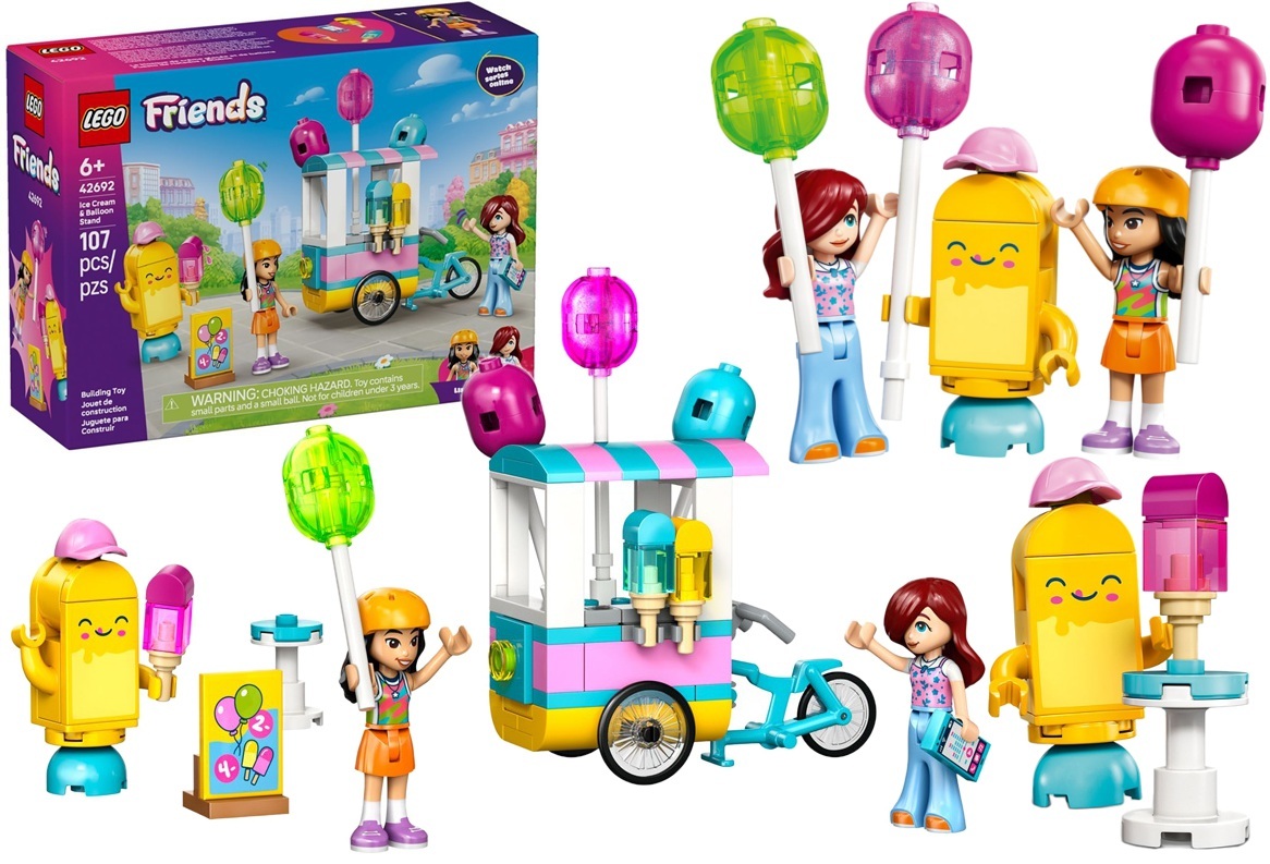 42692 Klocki Lego Friends Stoisko z lodami i balonami 107 elementów 