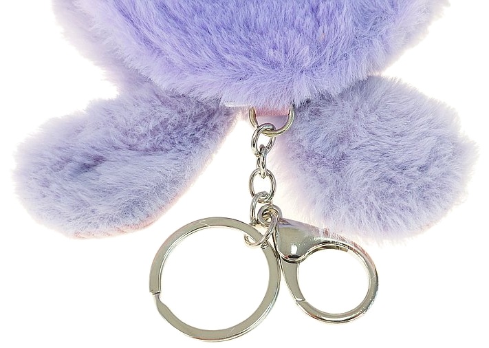 0421 Lusterko kieszonkowe królik pluszowy z brelokiem lusterko do torebki