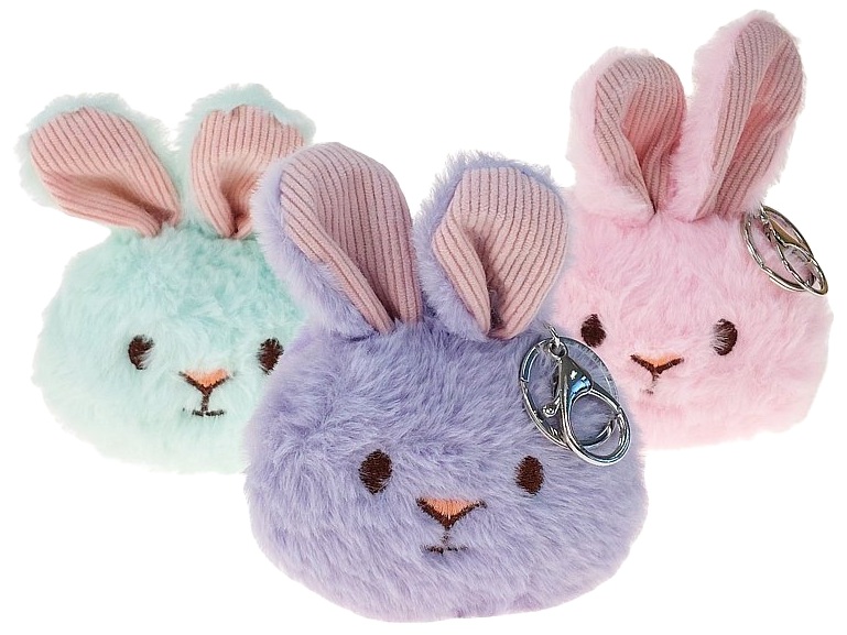 0421 Lusterko kieszonkowe królik pluszowy z brelokiem lusterko do torebki