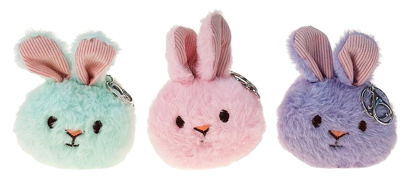 0421 Lusterko kieszonkowe królik pluszowy z brelokiem lusterko do torebki