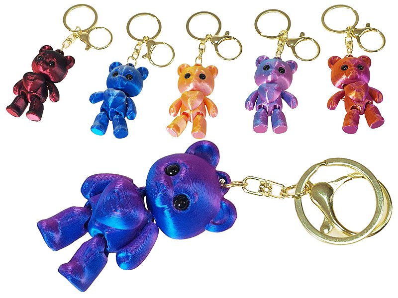 2012 Brelok miś 3D kolorowy błyszczący Breloczek misiek