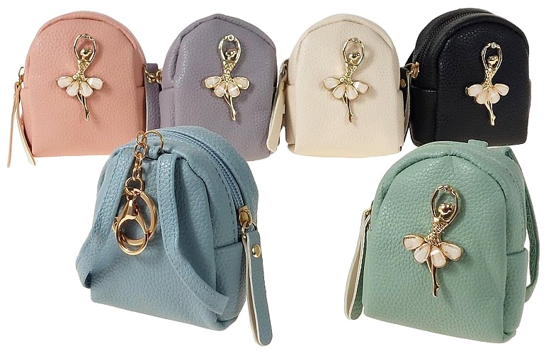 8038 Brelok portmonetka mini plecak baletnica brelok do kluczy torebki