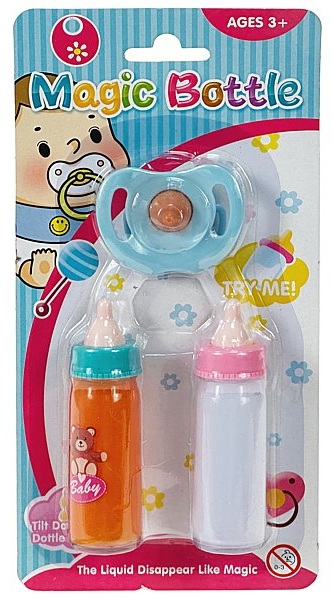 9424 Zestaw Magiczne buteleczki i smoczek dla lalek znikające mleko + sok 