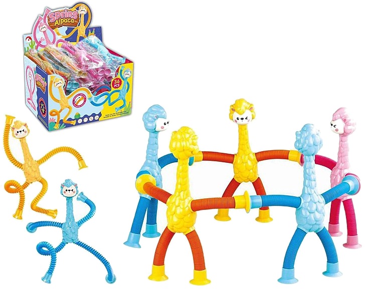 1298 Alpaka teleskopowa rurki pop sensoryczna zabawka przyssawki 