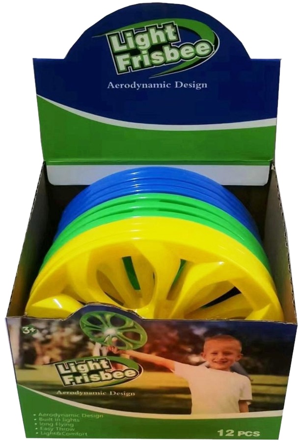 1838 Bezpieczny okrągły dysk do rzucania świecący ringo frisbee 