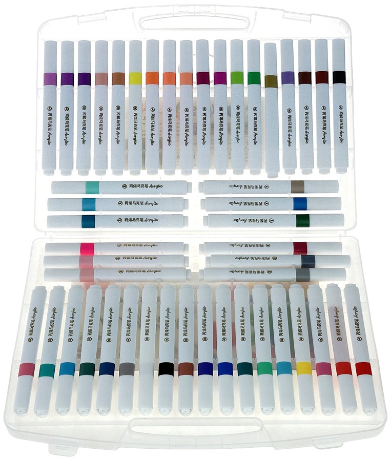 0865 48x Markery akrylowe zestaw kolorowe pisaki akrylowe do malowania rysunku