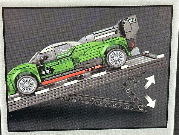 0703 Klocki konstrukcyjne Auto Sportowe Racing Zielone Wyścigowe Zestaw