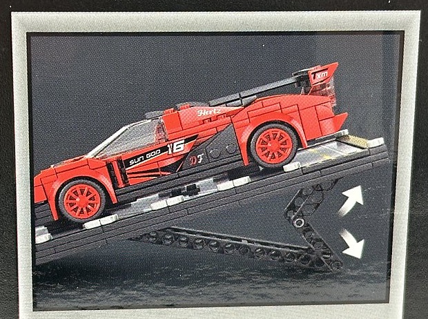 0697 Klocki konstrukcyjne Auto Sportowe Racing Czerwony Wyścigowe Zestaw