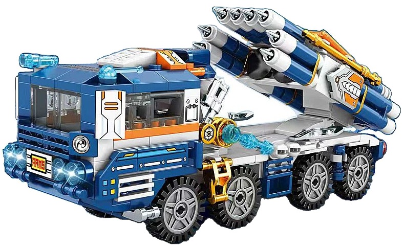 0741 Klocki Konstrukcyjne Wyrzutnia Rakiet Wojskowa Ciężarówka Military Zestaw