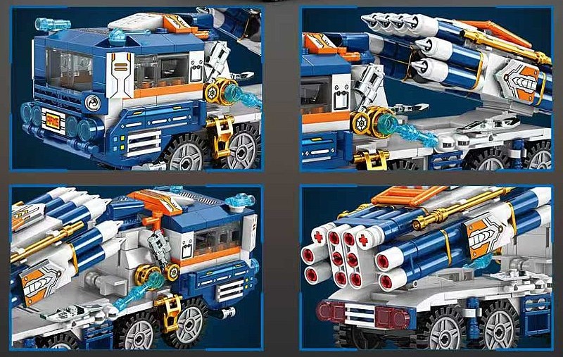 0741 Klocki Konstrukcyjne Wyrzutnia Rakiet Wojskowa Ciężarówka Military Zestaw