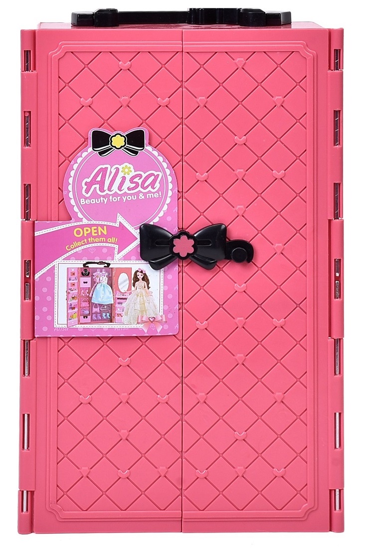 * 2068 Szafa dla lalek z akcesoriami garderoba zestaw modowy dla dziewczynek