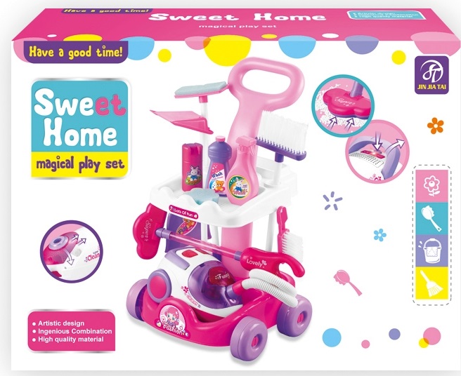 * 1436 WÓZEK DO SPRZĄTANIA ODKURZACZ + AKCESORIA