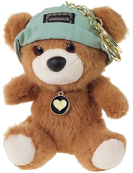 7451 Brelok Pluszowy Miś w czapce Maskotka do Kluczy Torebki Plecaka Pluszak