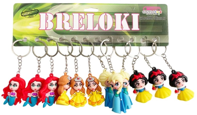 7321 Brelok Laleczki Księżniczki breloczek do kluczy torebki zawieszka