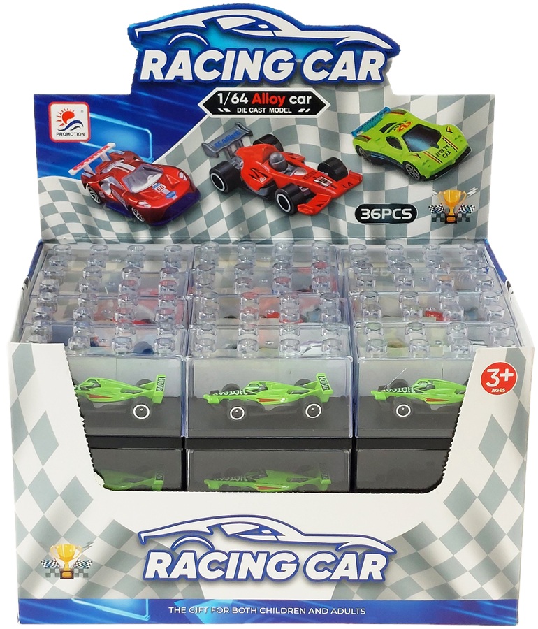 4383 Autko Wyścigowe w Gablotce Model Samochodu Formuła 1 Metalowy Resorak