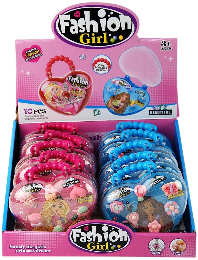 2221 Zestaw pierścionków w walizce serduszko uniwersalny