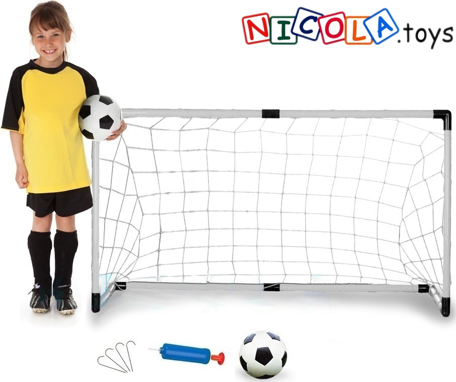 * 3515 DUŻA 120cm BRAMKA PIŁKARSKA + PIŁKA + POMPKA