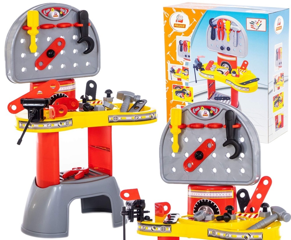 43238 Zestaw Małego Majsterkowicza Stół z Narzędziami Warsztat Mechanik