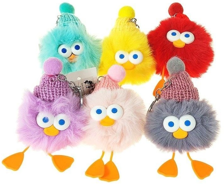 1060 Brelok Pluszowy ludzik w czapce breloczek do kluczy torebki zawieszka