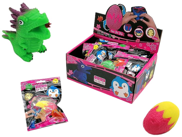 0701 Gniotek antystresowy dinozaur w jajku dla dzieci i dorosłych 