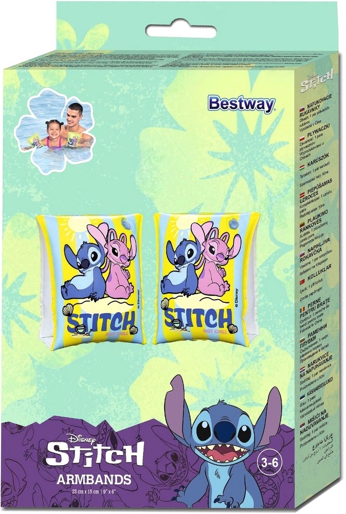 9104S Rękawki do pływania Stitch Disney dla dzieci 3-6 lat Bestway 