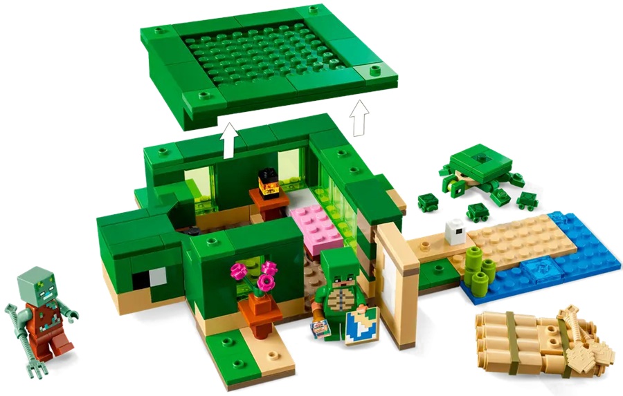 21254 Klocki Lego Minecraft Domek na plaży żółwi 234 elementy 