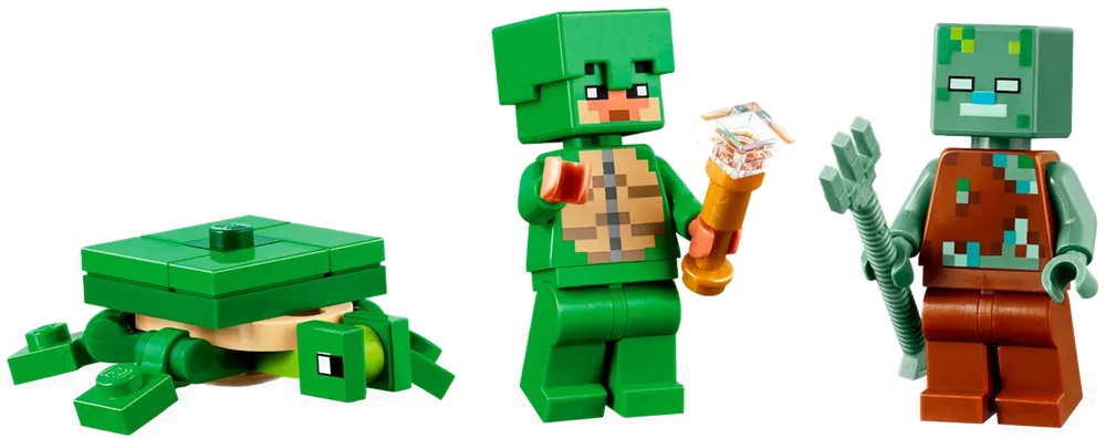 21254 Klocki Lego Minecraft Domek na plaży żółwi 234 elementy 
