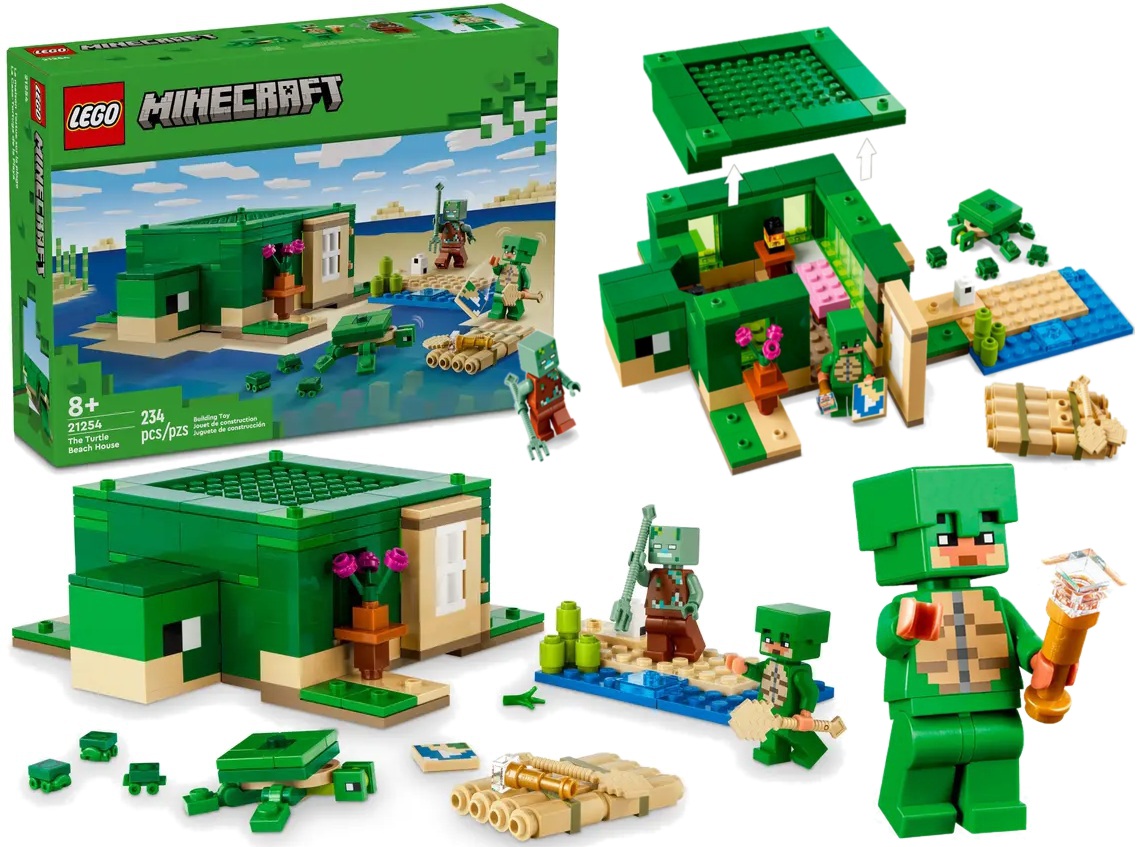 21254 Klocki Lego Minecraft Domek na plaży żółwi 234 elementy 
