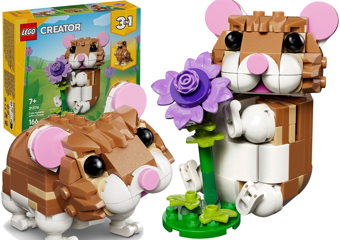 31376 Klocki Lego Creator Uroczy chomik z kwiatkiem 166 elementów 