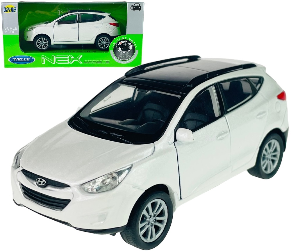 1:34 METALOWY MODEL WELLY HYUNDAI TUCSON IX 35 Biały 43648SW-F 
