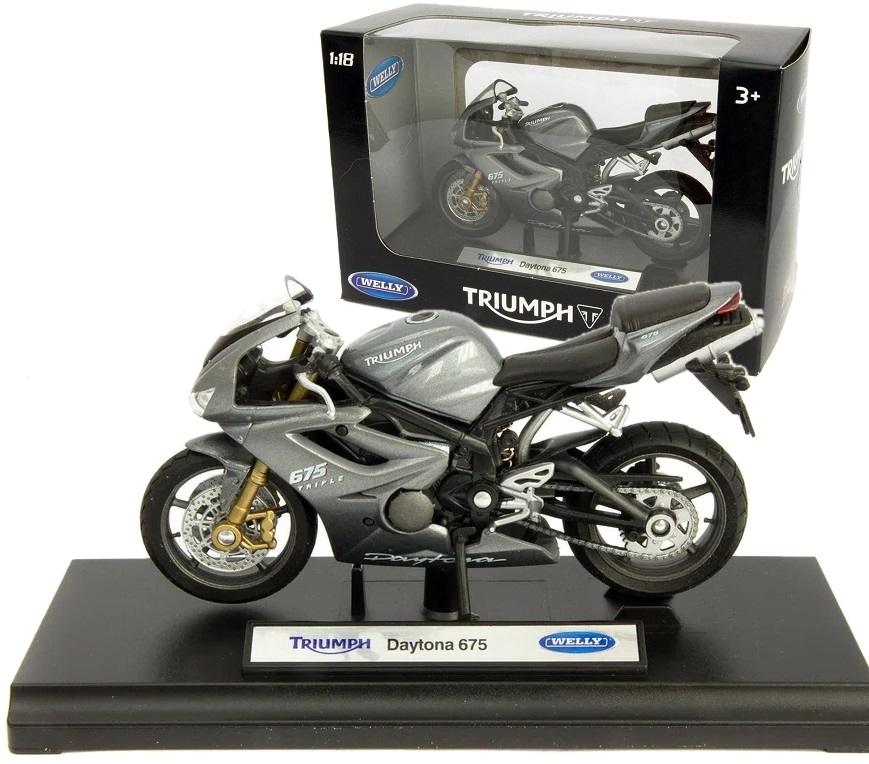 1:18 METALOWY MODEL WELLY TRIUMPH DAYTONA 675 MOTOR 12822