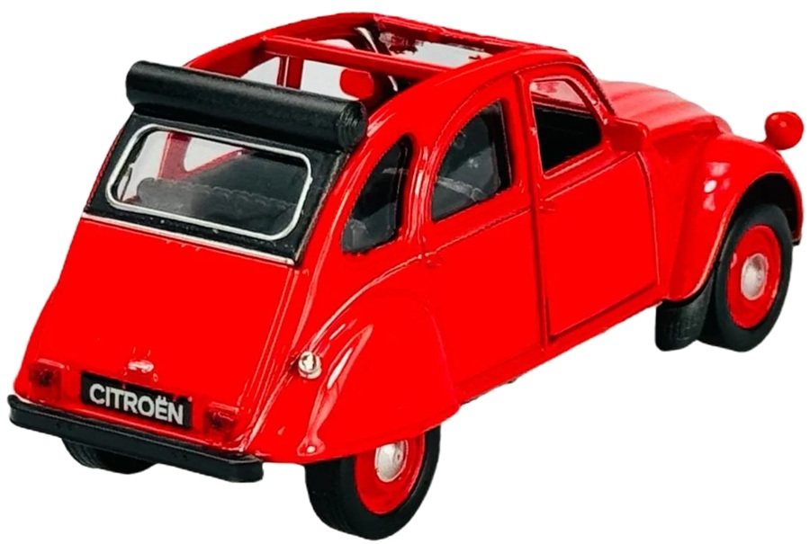 1:34 Metalowy model Welly Citroen 2 CV czerwony Old Timer