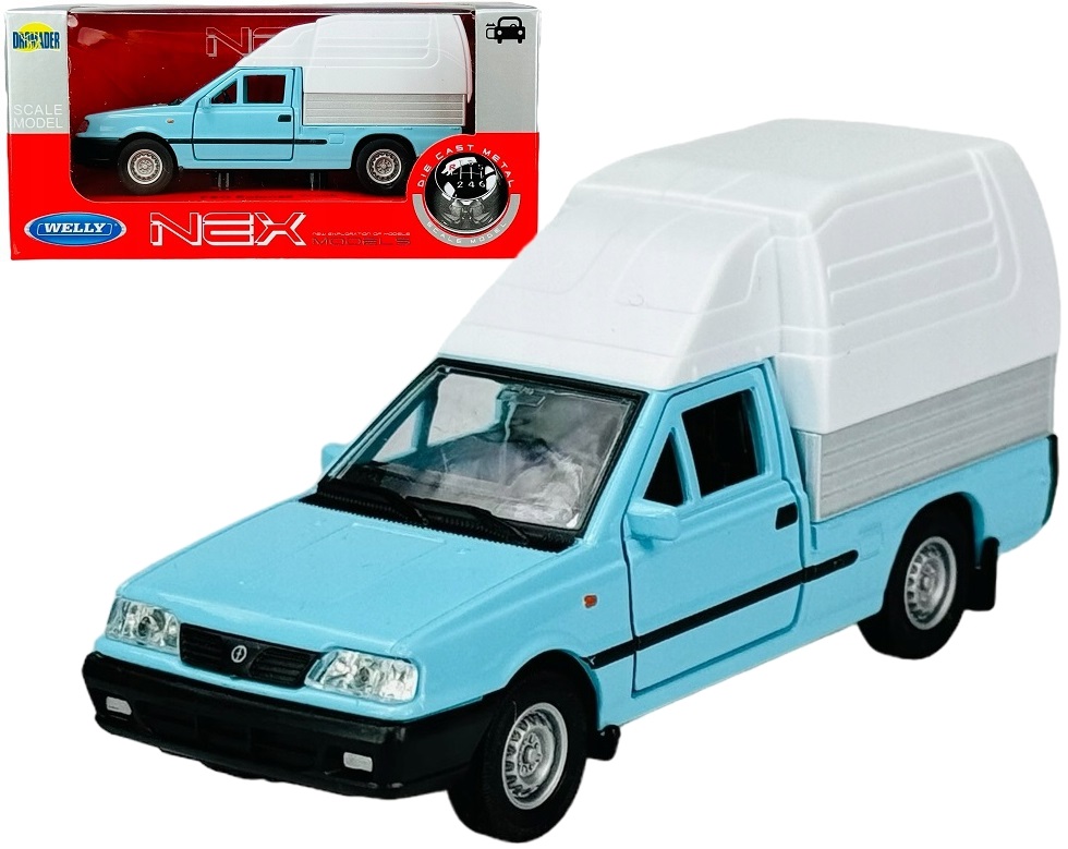 1:34 METALOWY MODEL WELLY FSO POLONEZ TRUCK PRL NIEBIESKI 43843