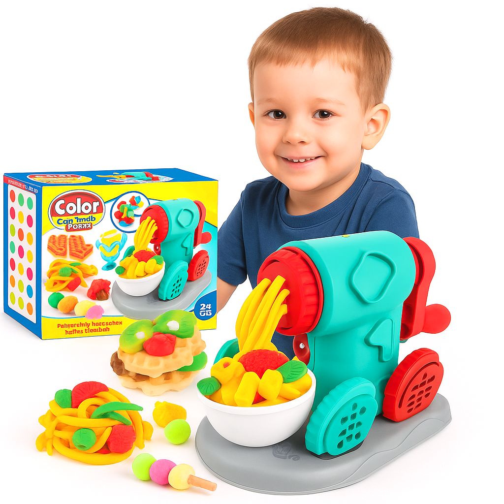 8028 Ciastolina Maszynka do Makaronu Zestaw Kreatywny Desery Kuchnia