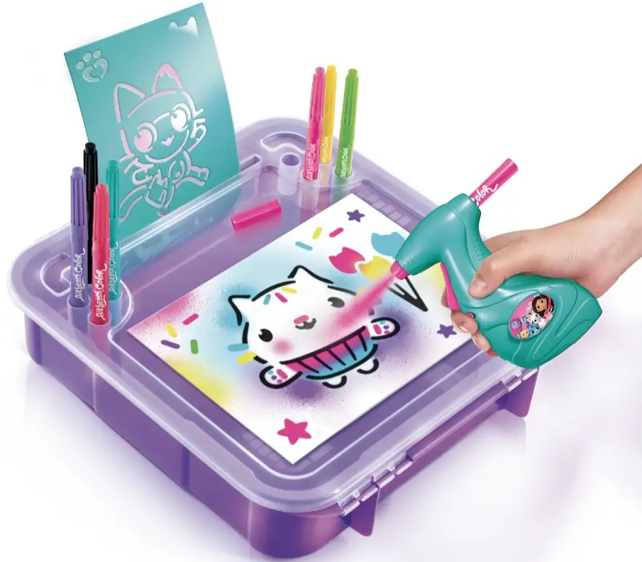 2176 Kreatywny zestaw z aerografem Koci Domek Gabi Walizeczka kociej artystki