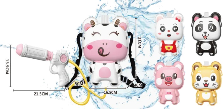 5019 Pistolet na wodę dla dzieci plecak zbiornik zestaw wodny na lato ogród