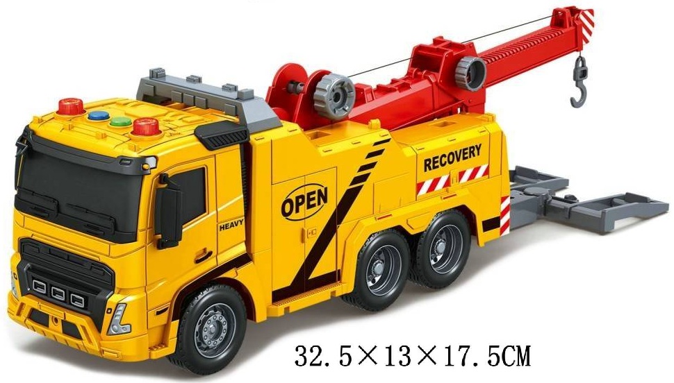 3862 Duża Laweta Pomoc Drogowa Ciężarówka Holownik Dźwięk Światło dla dzieci