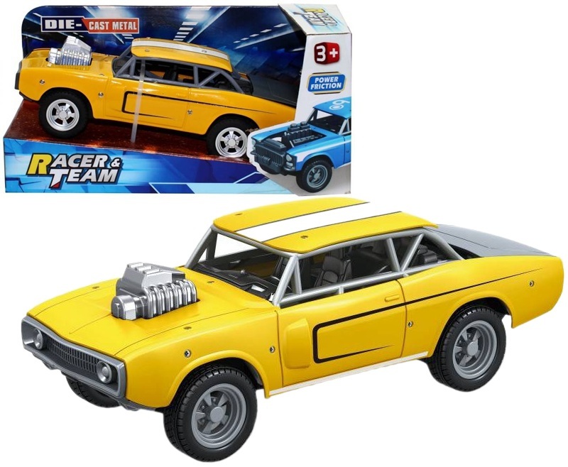 9635 Auto zabawkowe metalowe Samochód resorak duży Otwierany bagażnik 