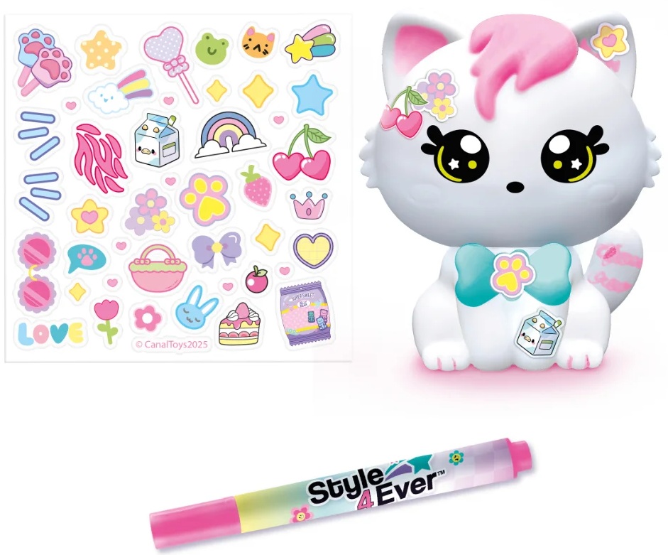 6662 Świecące Dekorożce – Zwierzaczki DIY, Kotek z zieloną kokardką 