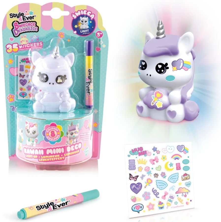 6686 Świecące Dekorożce – Zwierzaczki DIY KAWAII, Jednorożec z chmurką