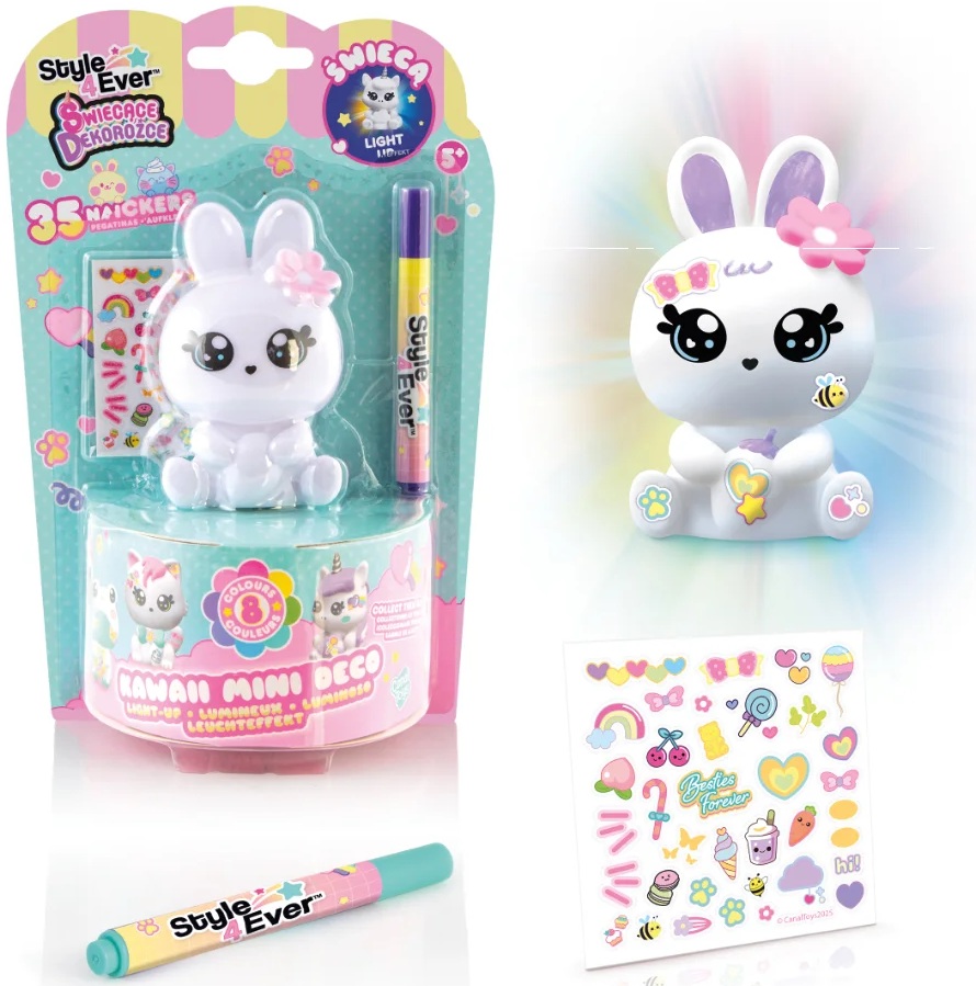 6655 Świecące Dekorożce – Zwierzaczki DIY, Króliczek z truskawką