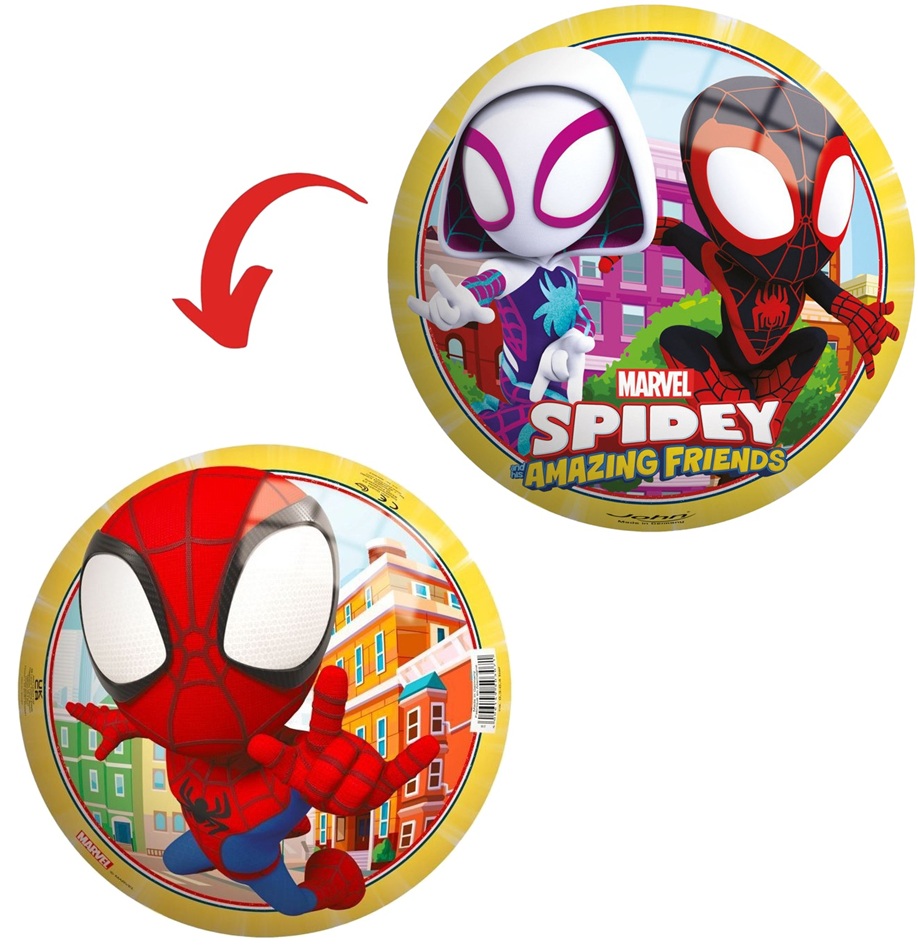 3071 Duża gumowa kolorowa piłka do gry Spidey  23cm 